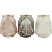 VASEN Set Fès naturfarbarben 3-tlg. - Naturfarben, Glas (11.5cm) - FURNARO