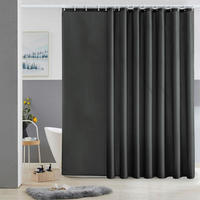 DUSCHVORHANG Dunkelgrau 275 x 180 cm - Anthrazit, Textil (275/180cm)