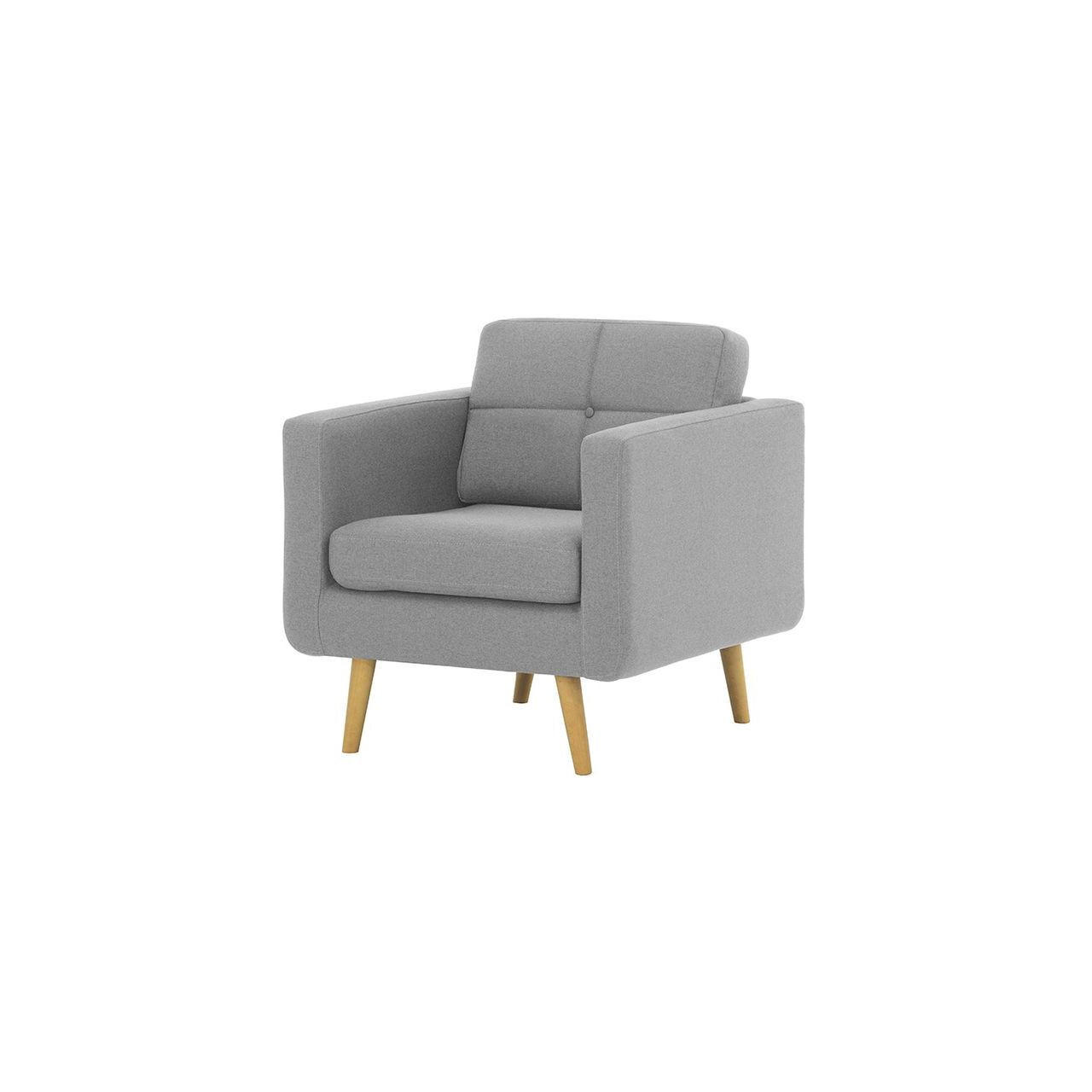 SESSEL Brest-Malmo 90 - Grau, Holz/Textil (80/84/81cm)