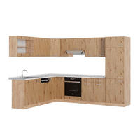 ECKKÜCHE R-Line Artisan-Eiche/Goldkraft Eiche 227 x 287 cm, AP Marmor - Eiche Wotan/Eiche Artisan, Holzwerkstoff (287/81.6/60cm) - Vicco