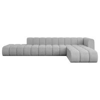 ECKSOFA modulares Sofa Zuvon-L2 - 387x177x70 cm Hellgrau - Hellgrau, Holzwerkstoff/Textil (387/177cm) - ALTDECOR