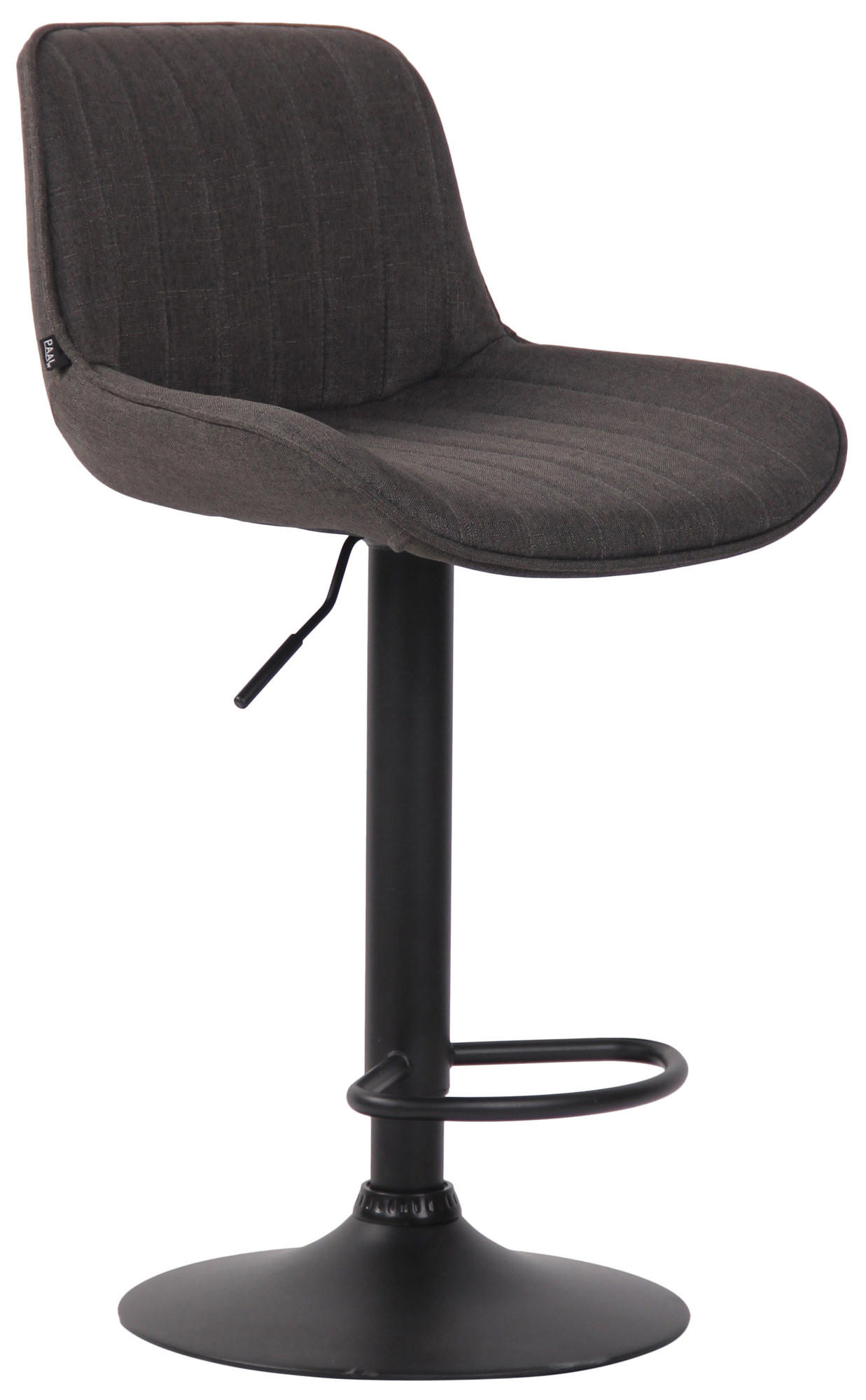 BARHOCKER Stoff dunkelgrau - Dunkelgrau/Schwarz, Textil/Metall (50/86/50cm) - CLP