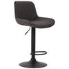 BARHOCKER Stoff dunkelgrau - Dunkelgrau/Schwarz, Textil/Metall (50/86/50cm) - CLP
