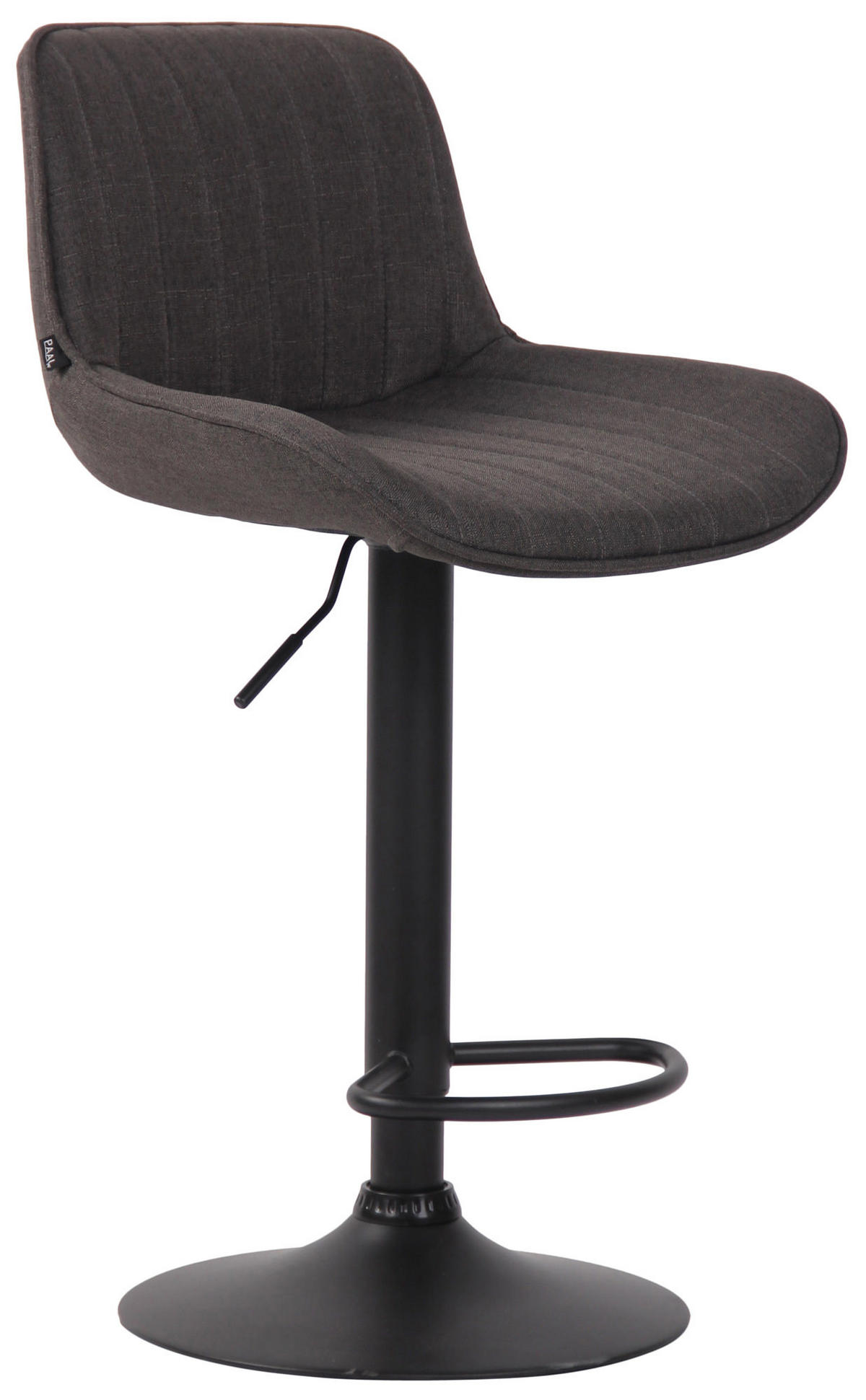 BARHOCKER Stoff dunkelgrau - Dunkelgrau/Schwarz, Textil/Metall (50/86/50cm) - CLP