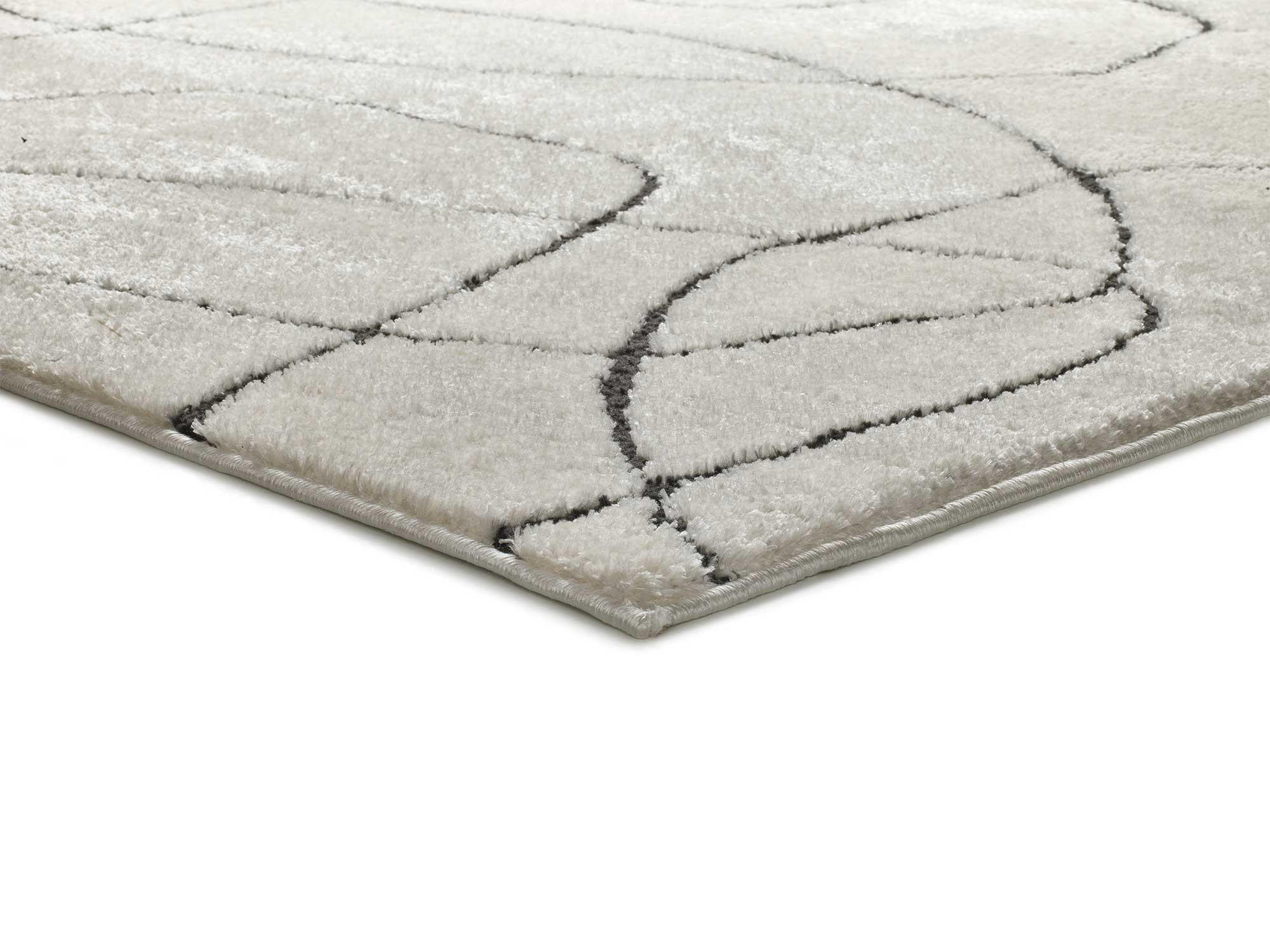 WEBTEPPICH Weiß Geprägt Blanche 120/170 cm - Weiß, Naturmaterialien/Textil (120/170cm) - Atticgo