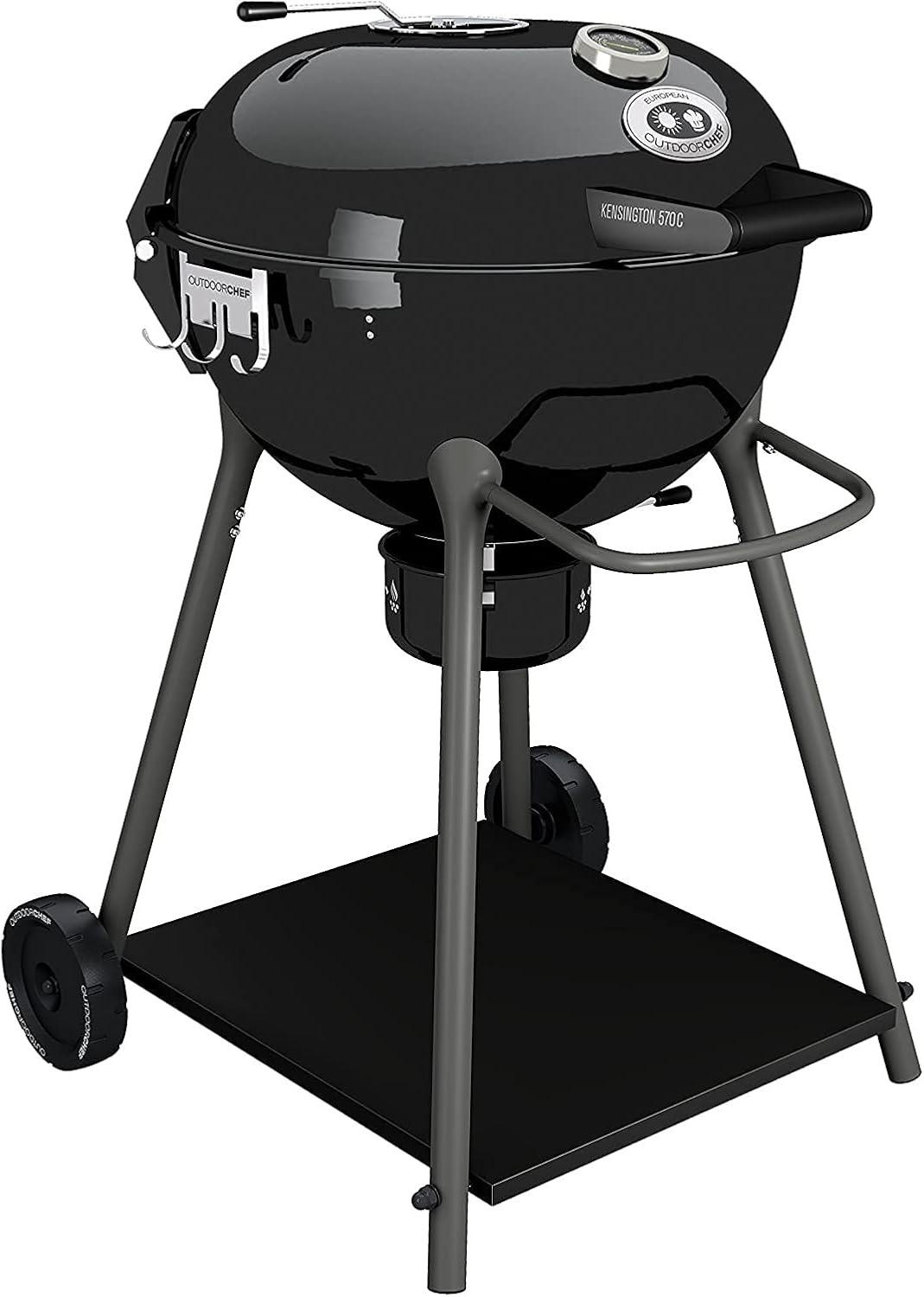 HOLZKOHLEGRILL -Outdoorchef Kensington 570C- Grill Ø54cm - Schwarz, Metall (54/101cm) - JUNG