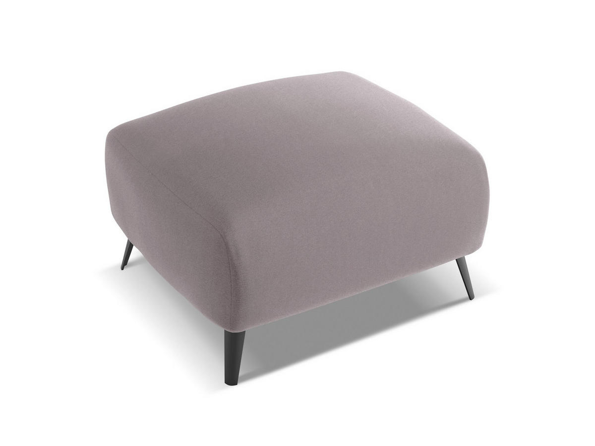 POUF Samt Stoff Violett - Lila/Flieder, Textil/Metall (65/44/65cm) - Makamii