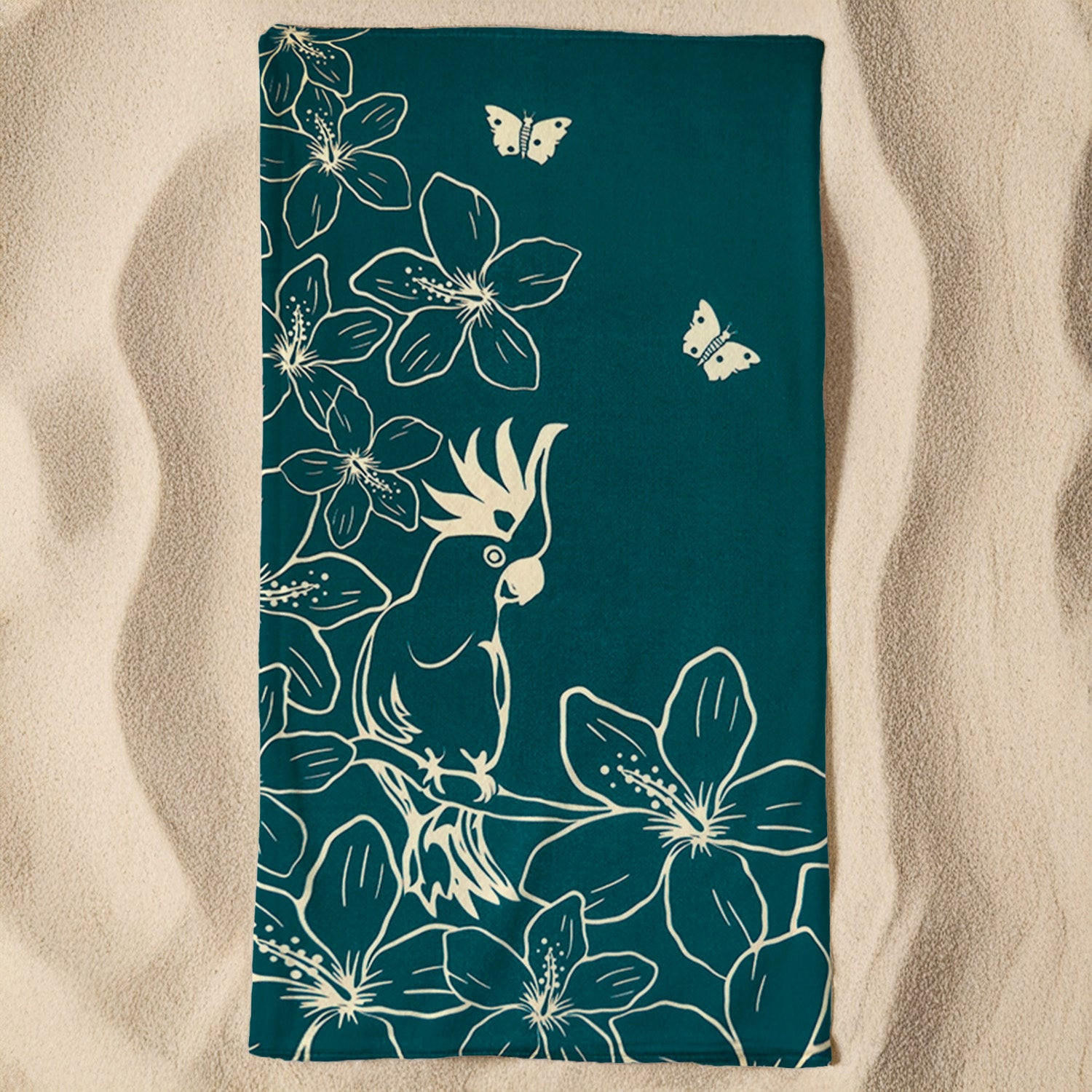 STRANDTUCH Mikrofaser Blau 90x170 220g/m² - Serifos - Blau, Textil (90/170cm) - LE COMPTOIR DE LA PLAGE