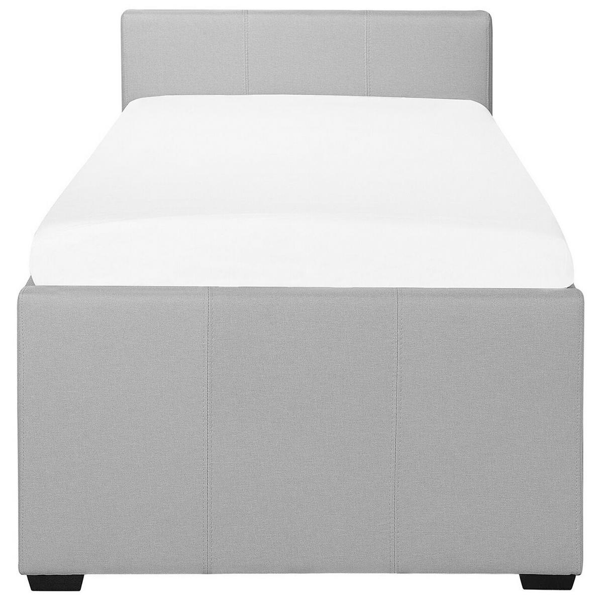 TAGESBETT 80/200cm Hellgrau Marmande - Hellgrau, Textil (80/200cm) - Beliani