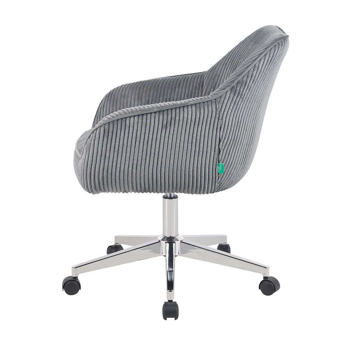 BÜROSTUHL Mika-Noel 2er-Set - Chromfarben/Grau, Textil/Metall (60/79/61cm) - DUBI Möbel