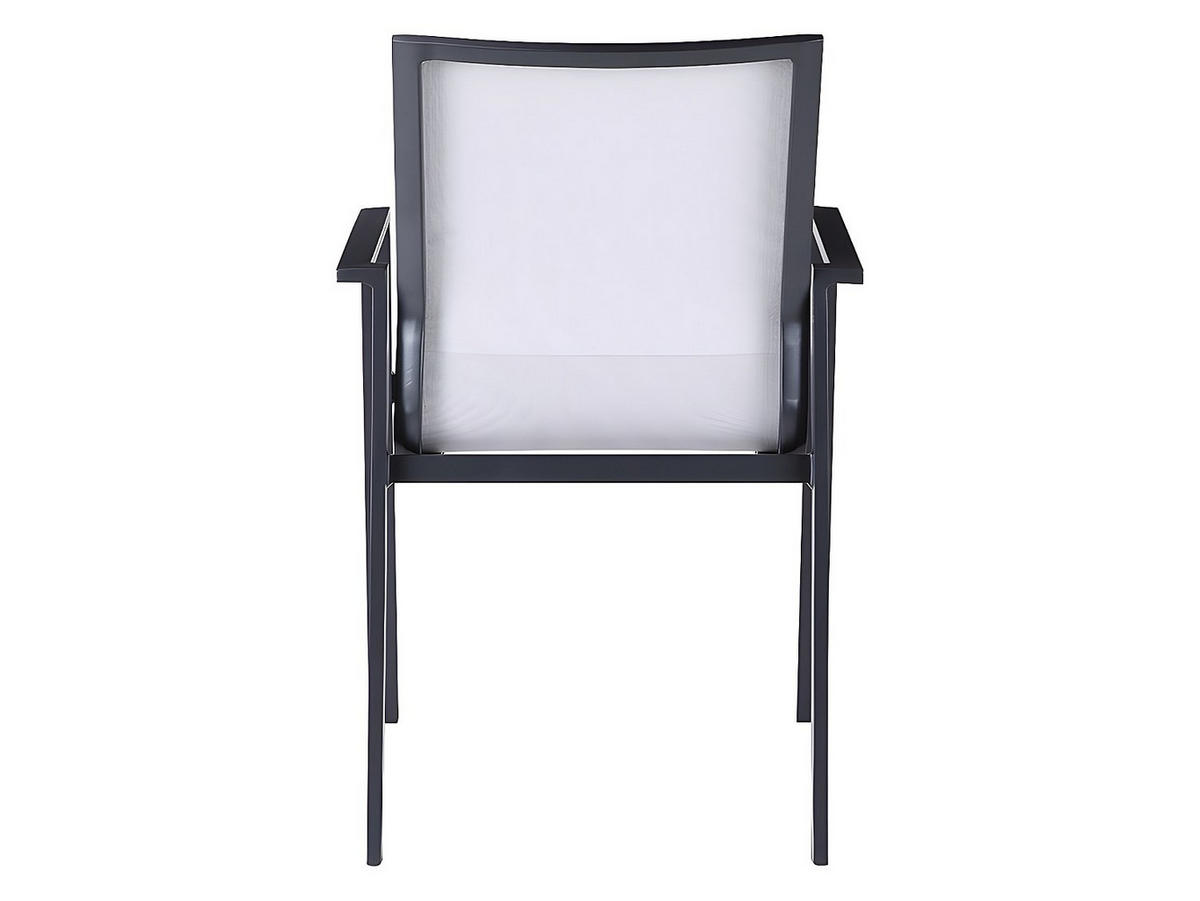 GARTENSTUHL - 57 cmcm x 62.5 cmcm - Metall - Schwarz, Grau - VALERA - Schwarz, Metall (57/89/62.5cm) - Vente-Unique