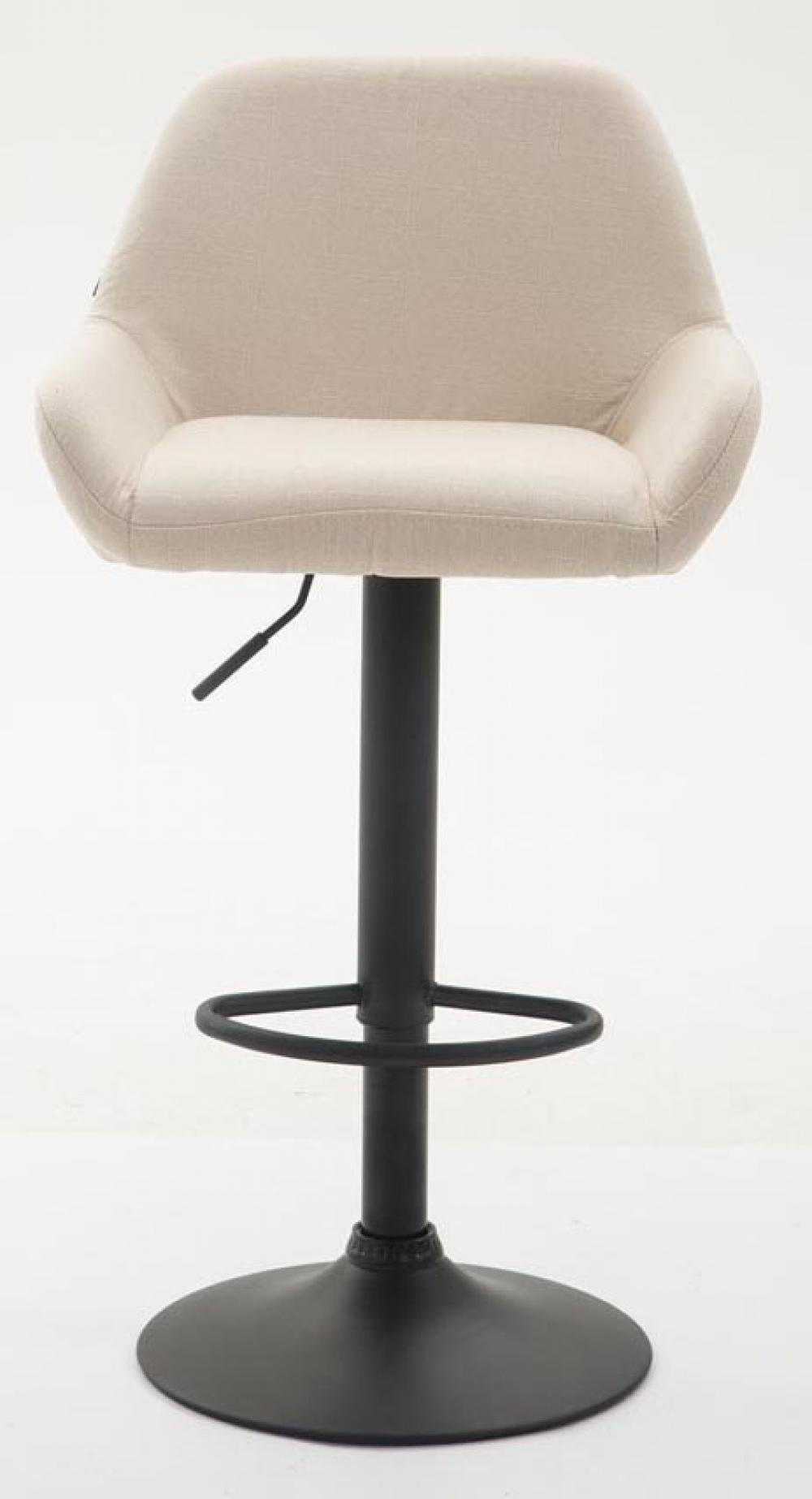 BARHOCKER Stoff creme - Creme/Schwarz, Textil/Metall (51/89/52cm) - CLP