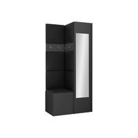 GARDEROBEN-SET Orion XXV - Graphitfarben/Schwarz, Holzwerkstoff/Kunststoff (82/186/46cm) - MIRJAN24