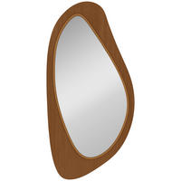 WANDSPIEGEL Naturholz 91,50/45/3 cm - Naturfarben, Glas/Holz (45/3/91.5cm) - HOMCOM