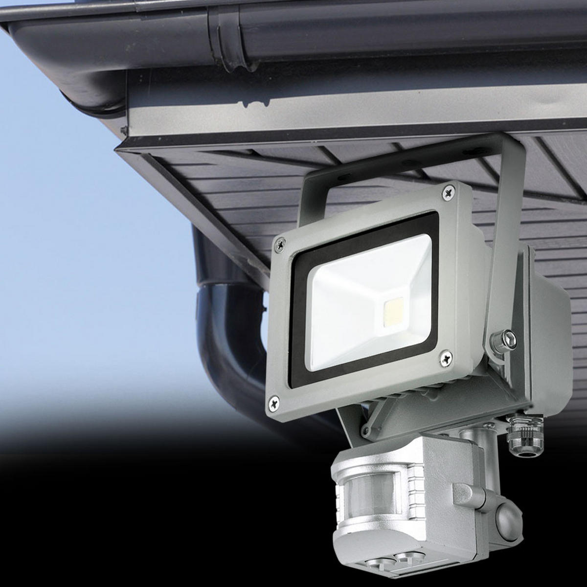 LED STRAHLER Faedo Aluminium Silber - Silberfarben, Glas (11.5/11/15cm)