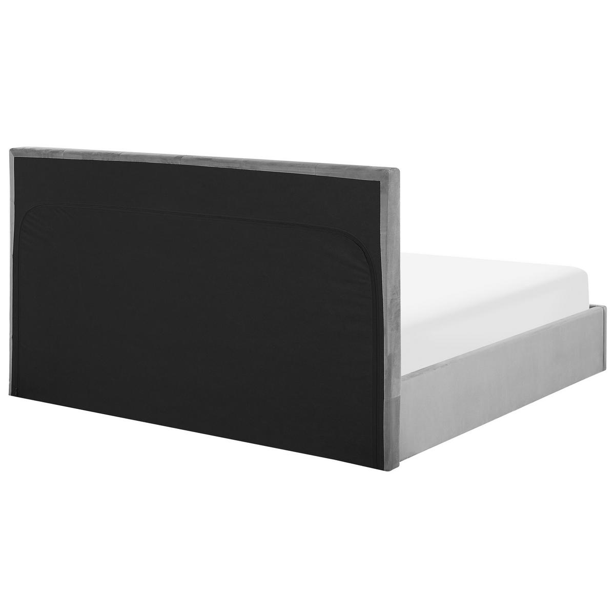 POLSTERBETT 180/200cm Hellgrau Lorient - Hellgrau, Textil (180/200cm) - Beliani