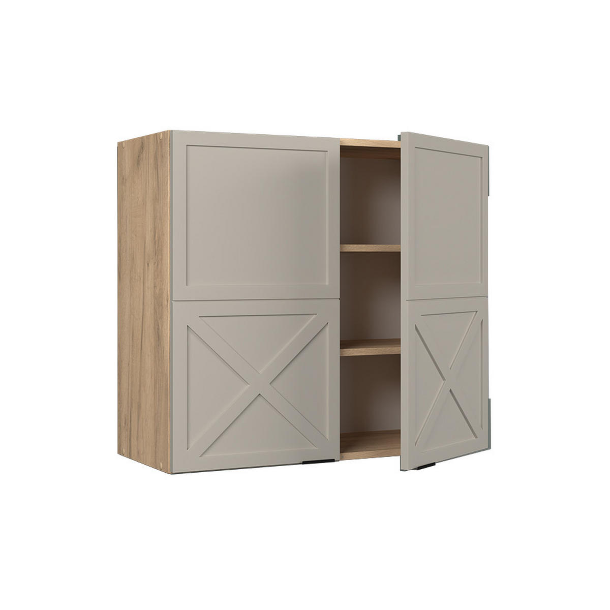 HÄNGESCHRANK Fame-Line GrauBeige 80 cm - Honigeiche/Grau, Holzwerkstoff (80/72/34.1cm) - Vicco