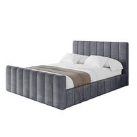 POLSTERBETT mit Bettkasten, Fußteil und Lattenrost, Boxbett mit Matratze H3/H4 - FINO-Z 180x200 Dunkelgrau - Dunkelgrau, Holzwerkstoff/Textil (180/200cm) - ALTDECOR