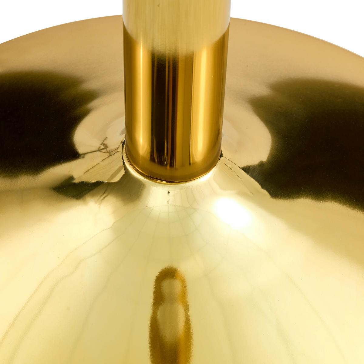 BARTISCH 85/85/76 cm mit Glasplatte und Metallgestell in Gold - Goldfarben, Holzwerkstoff (85/85/76cm) - BEAOK