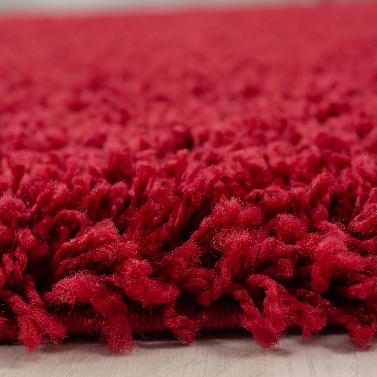 TEPPICH Hochflor Unifarben Polypropylen Wohnzimmer Shaggy Rot Rechteckig 200x290 - Rot, Textil (200/290cm) - KADIMA DESIGN