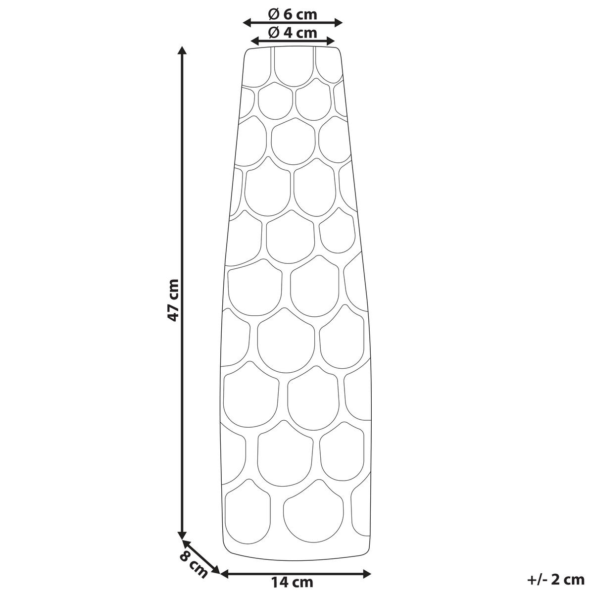 BLUMENVASE Aluminium silber Sukhothai - Silberfarben, Metall (47cm) - Beliani