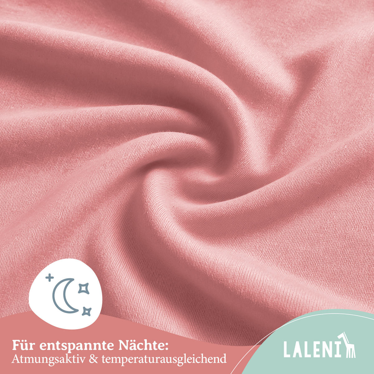 SPANNBETTLAKEN für Beistellbett & Stubenwagen – 100% Baumwolle, Atmungsaktiv & Weich, 28x73cm - 30x76cm, Rot - Rot, Textil (28/76cm) - Laleni