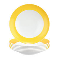SUPPENTELLER Liberty Pure Colors Yellow Glow ø 23,5 cm 6er Set - Gelb, Keramik (23.6cm) - Seltmann Weiden