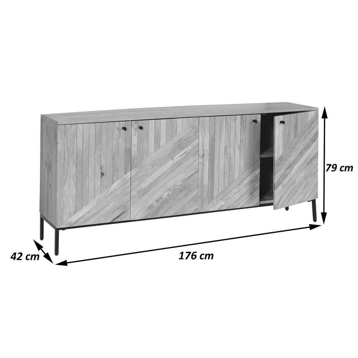 SIDEBOARD Beige - Beige, Holz (176/79/42cm) - Jamb