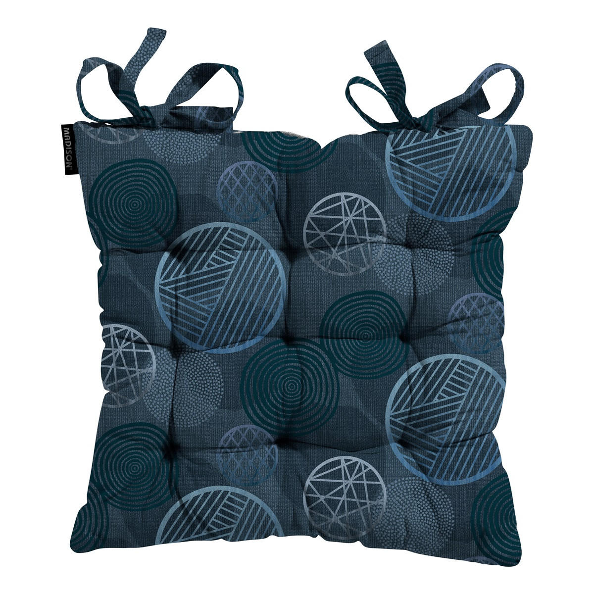 SITZKISSEN Kreis 46/46 cm 4er-Set - Blau, Textil (46/8/46cm) - Madison