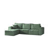 ECKSOFA Sande In Raven - Grün, Holzwerkstoff/Textil (292/192cm) - Fun Möbel