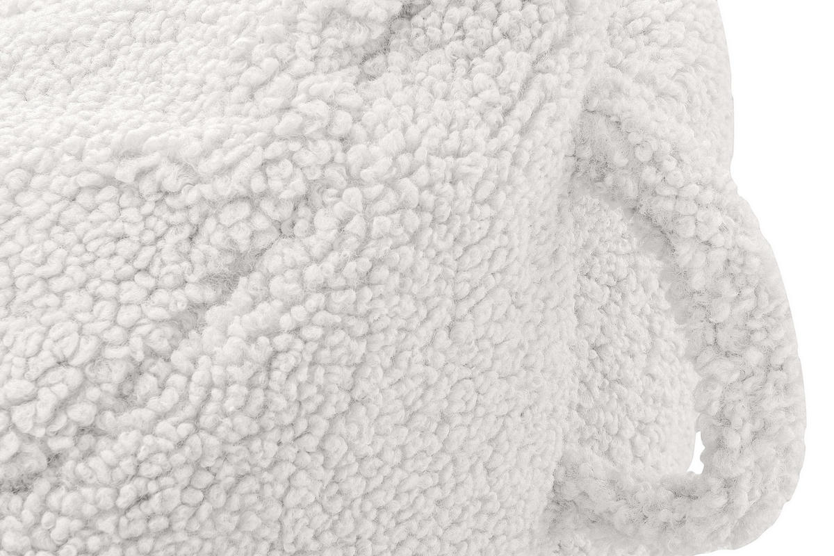 SITZSACK COSMO aus Bouclé, Hellgrau - Weiß, Textil (85/80/85cm) - KONSIMO®