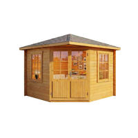 GARTENHAUS Holz Monica - Pinienfarben, Holz (320/266/320cm) - Alpholz