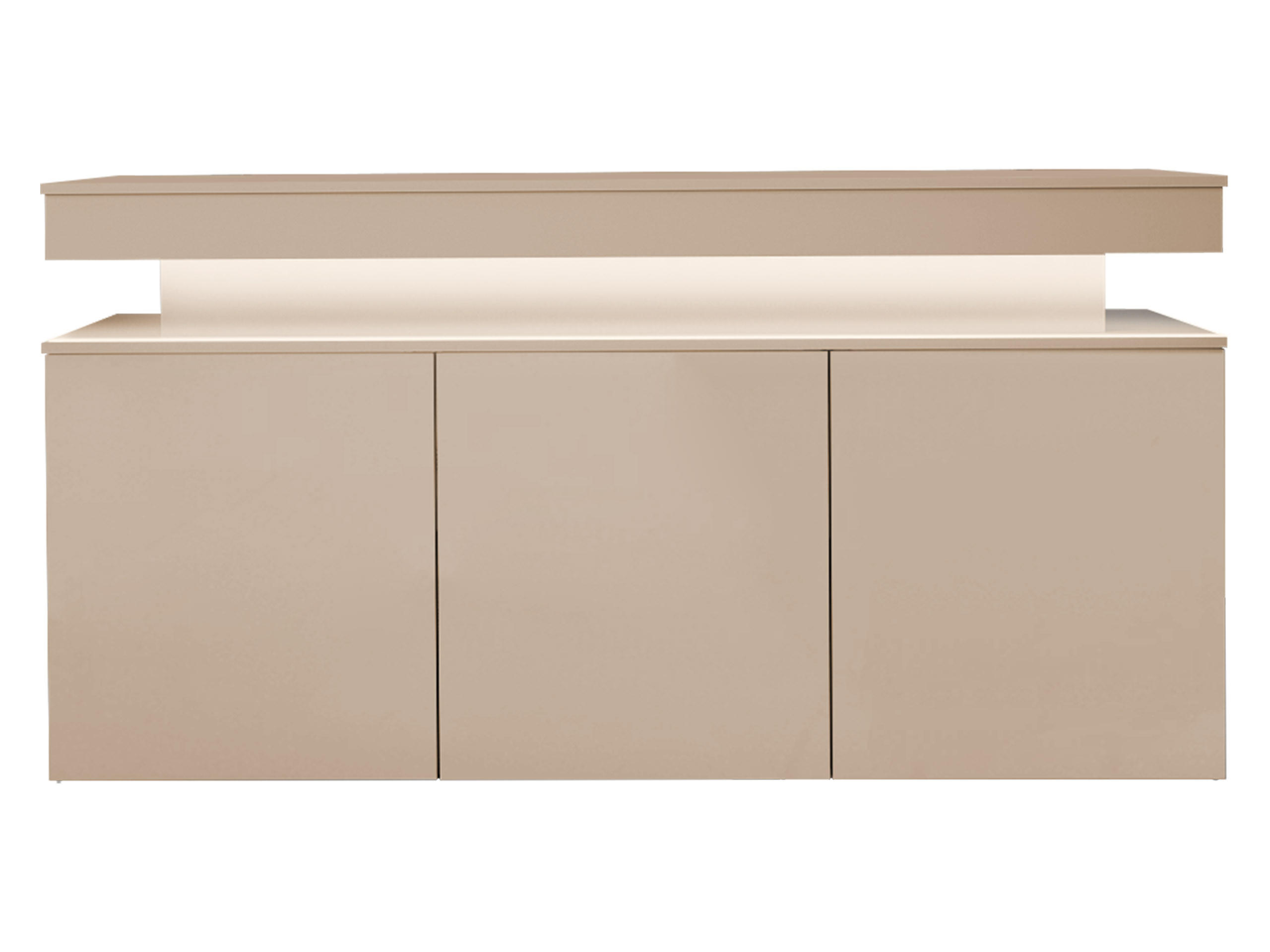 KOMMODE Glossa Bis 3D 160 - Sandfarben, Holzwerkstoff/Kunststoff (160/83/39cm) - MIRJAN24