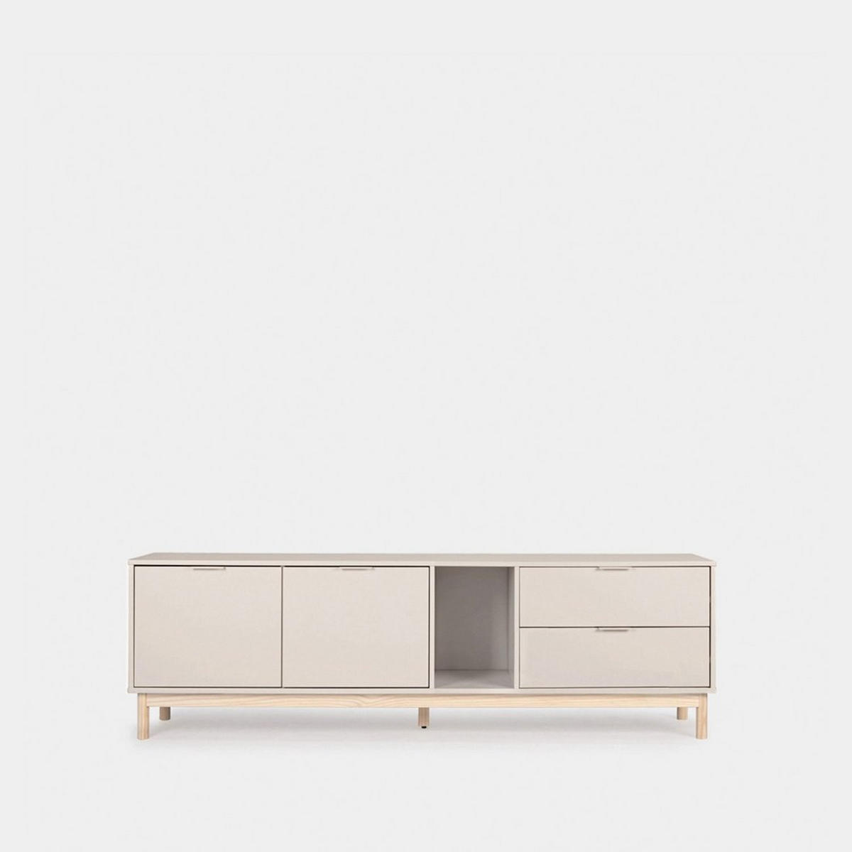 TV-ELEMENT Elian Weiß 180 cm x 54 cm - Weiß, Holzwerkstoff (180/54/39cm) - Klast Home