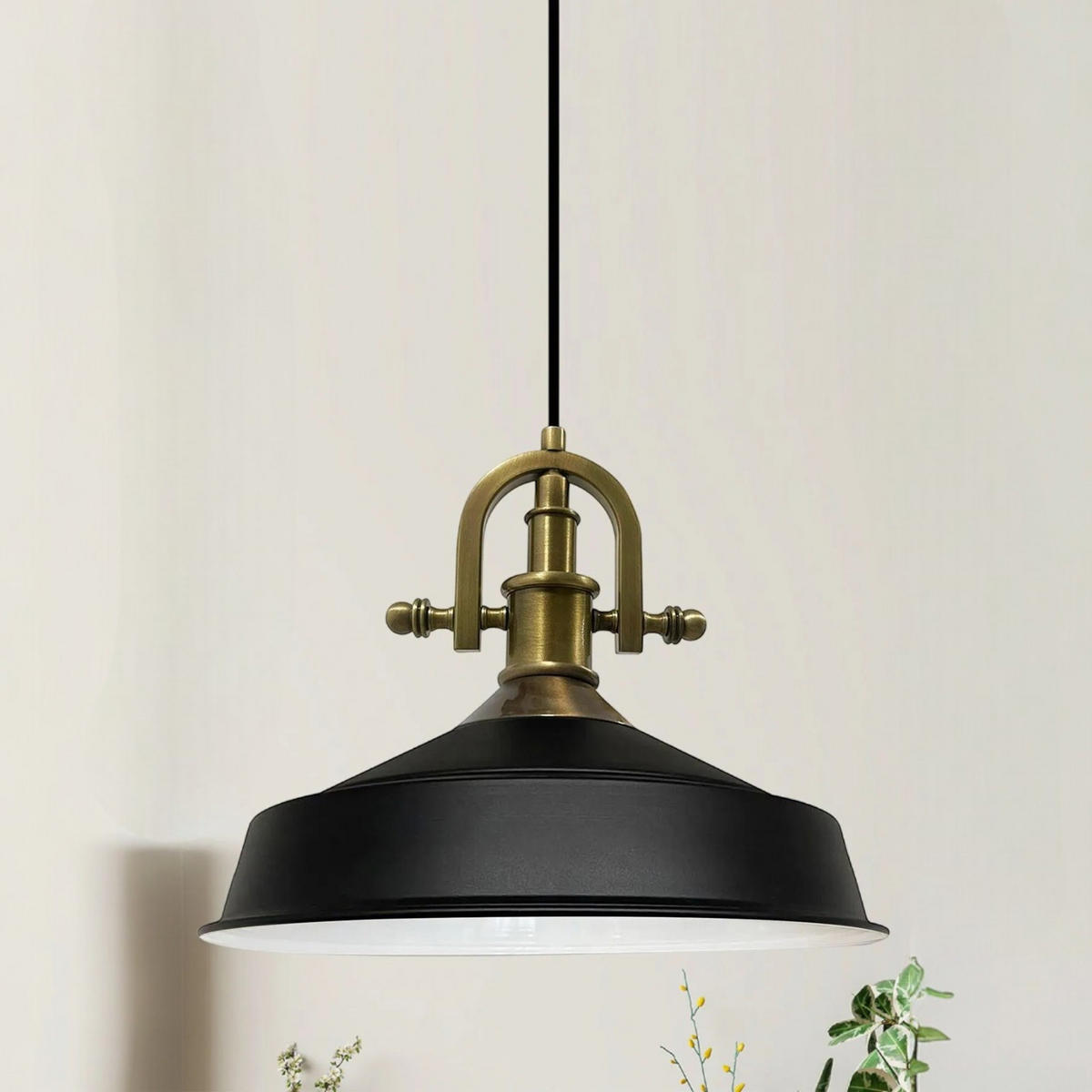PENDELLEUCHTE Asletl-Marine - Schwarz, Metall (41/41/28cm) - Bamyum