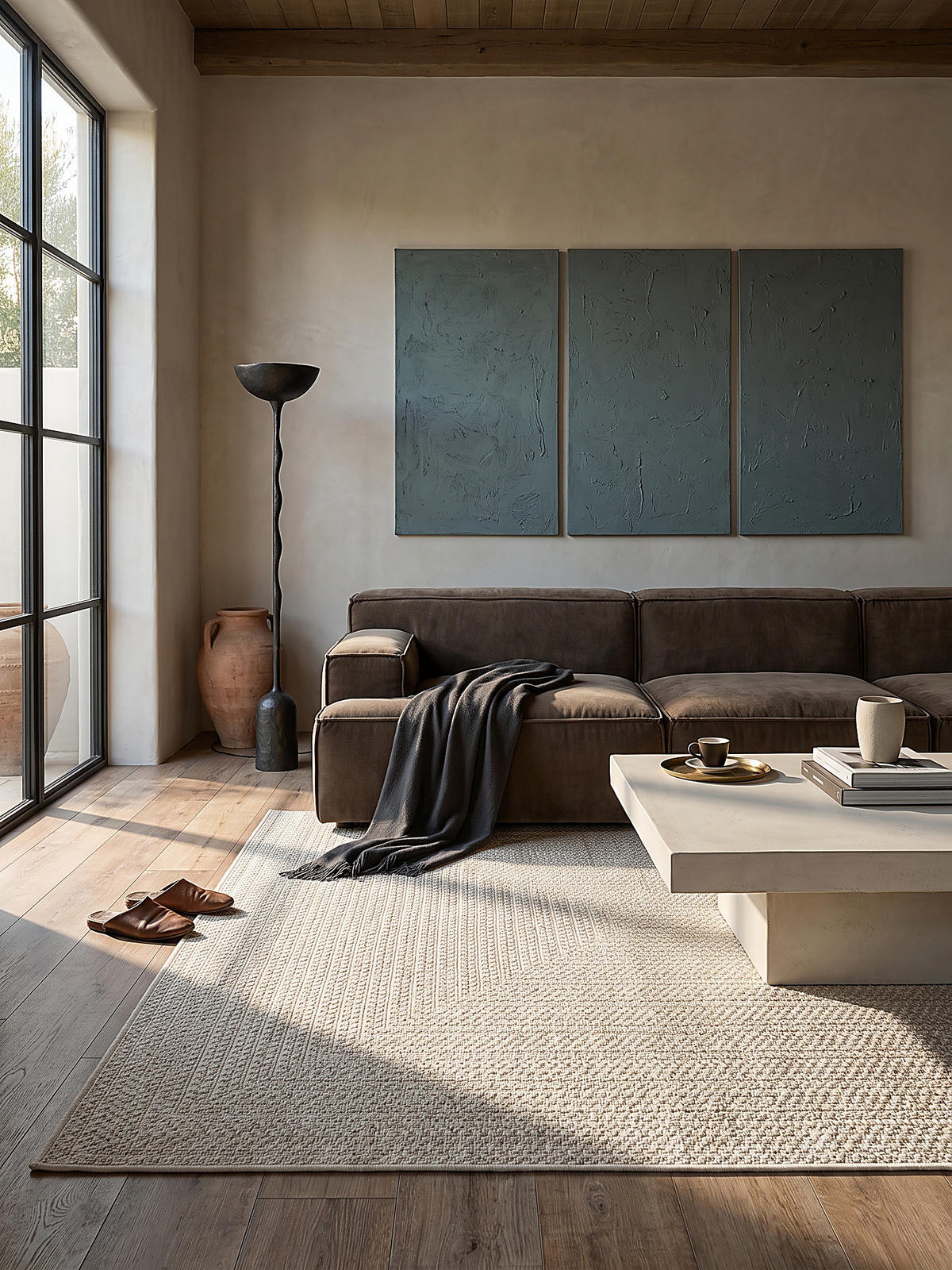 FLACHWEBTEPPICH Bordüre CORDEV Polypropylen Creme 200 x 290 cm - Beige, Textil (200/290cm) - KADIMA DESIGN