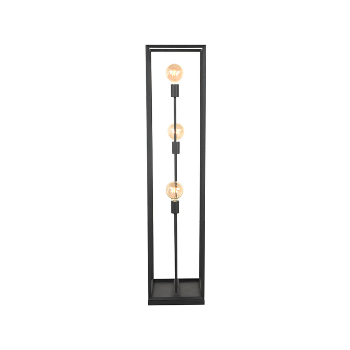 STEHLEUCHTE Tetto Schwarz 30/30/135 cm - Schwarz, Metall (30/30/135cm) - LABEL51
