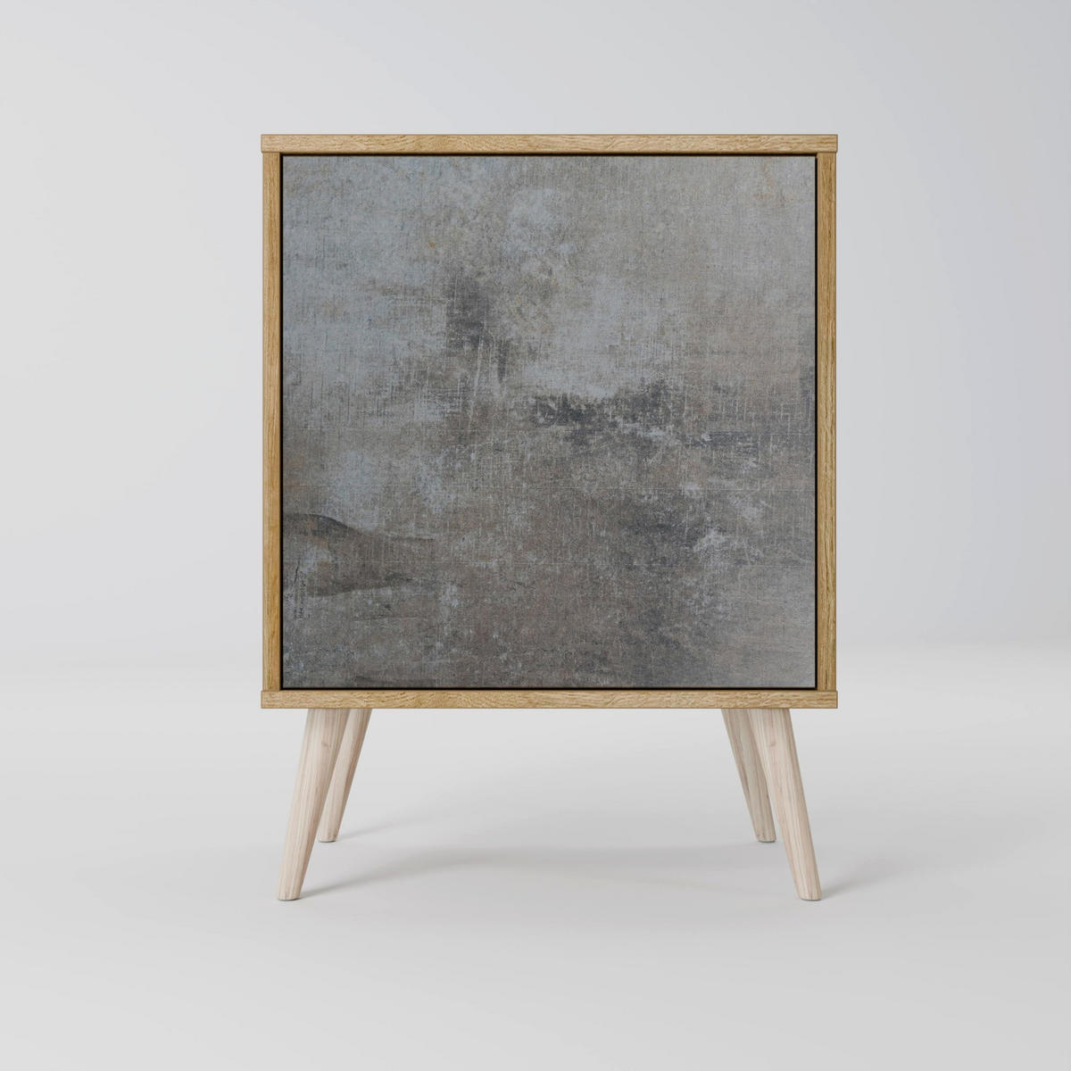 SIDEBOARD CONCRETE WALL, Grau, 57,5x42x57,5 cm, Ohne Füße - Multicolor/Grau, Holzwerkstoff (57.5/57.5/42cm) - SpaceRebels