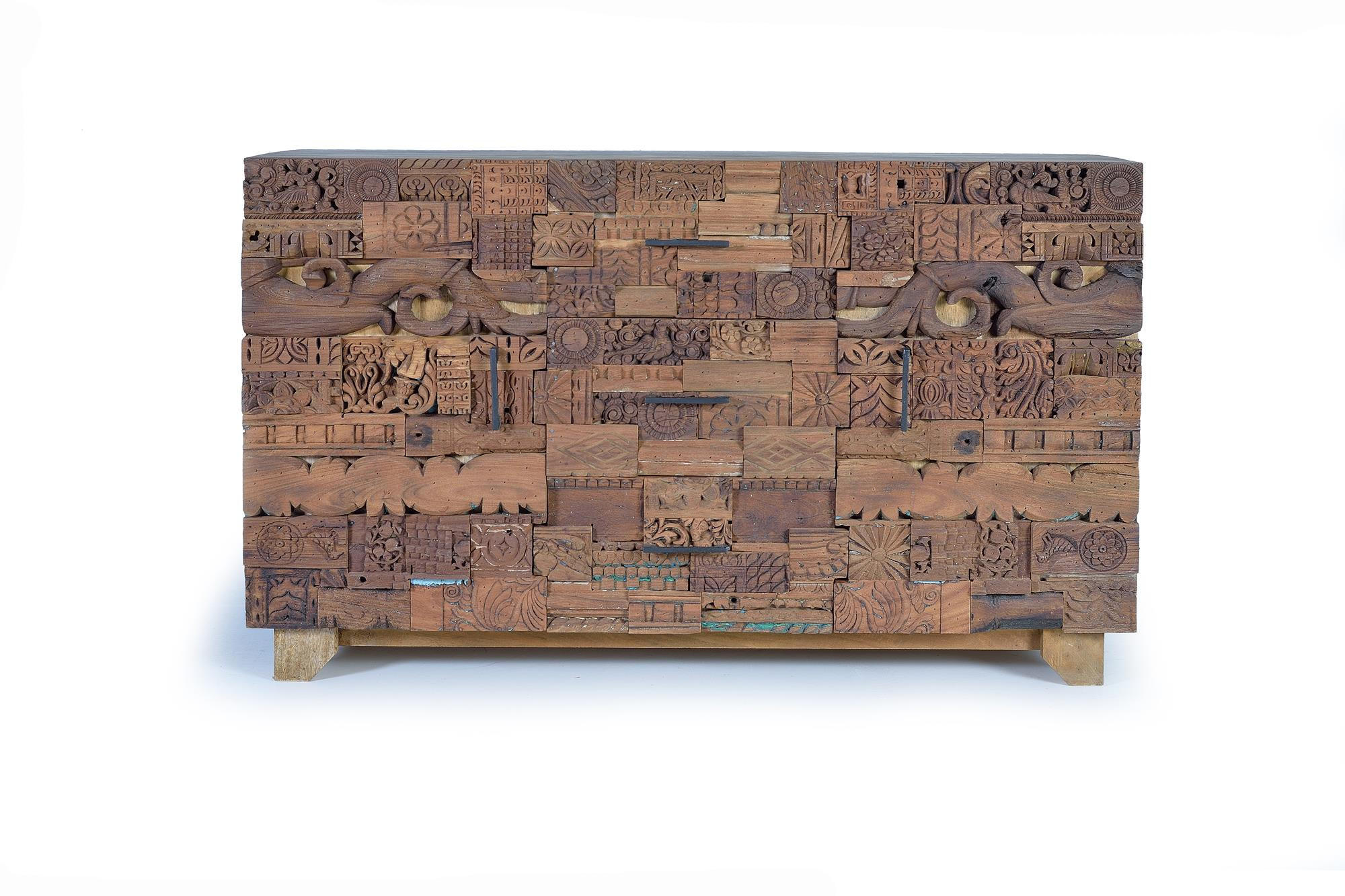 SIDEBOARD aus recyceltem Mangoholz - Braun, Holz (50/92/150cm) - Giner y Colomer