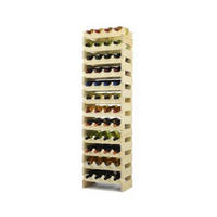 WEINREGAL Vinoteca Flex 134x47x29 cm 48 Flaschen Massives Kiefernholz Braun Geölt - Braun, Holz (47/134/29cm) - PROREGAL