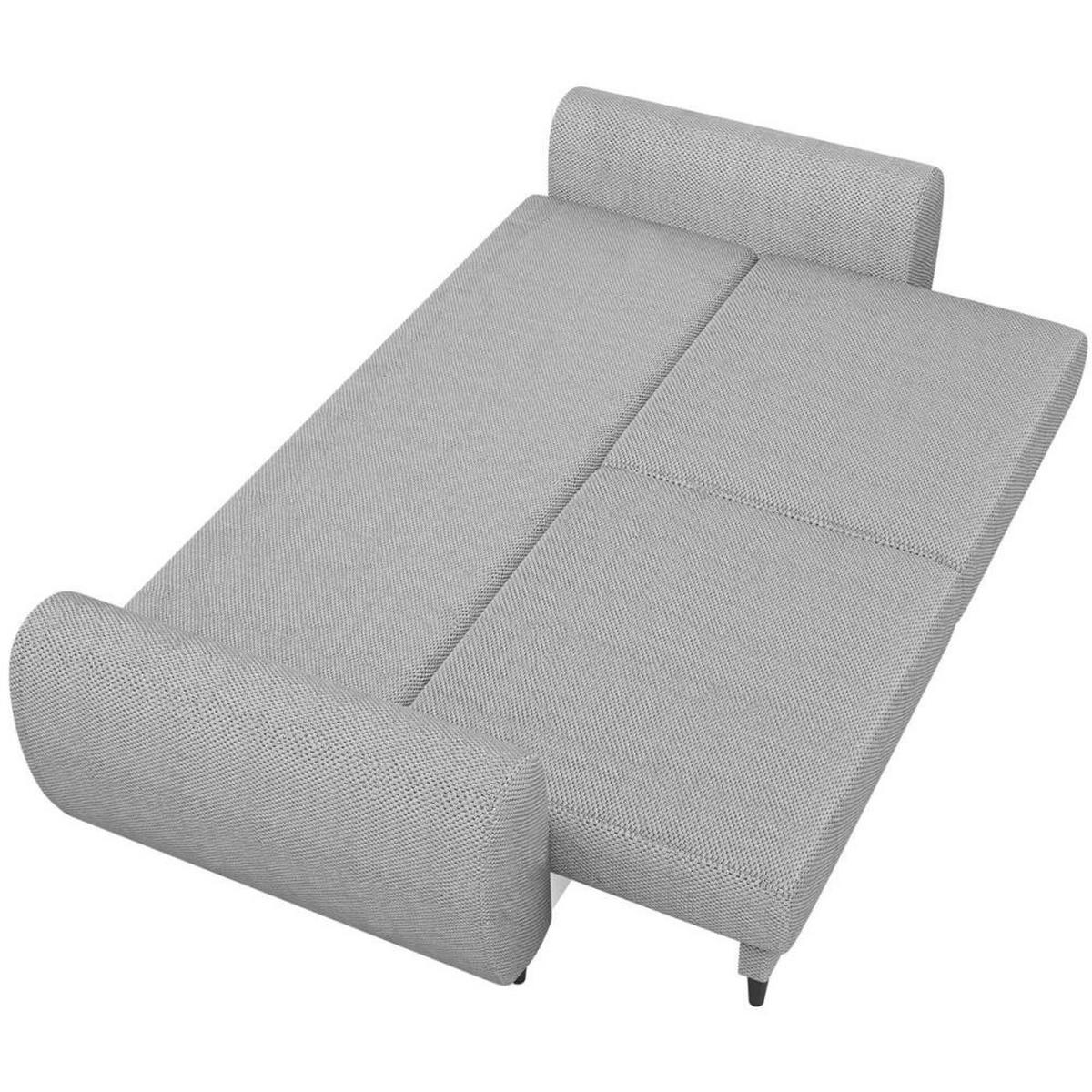 3-SITZER SCHLAFSOFA Cortez hellgrau - Hellgrau/Schwarz, Textil (251/76/95cm) - Beautysofa