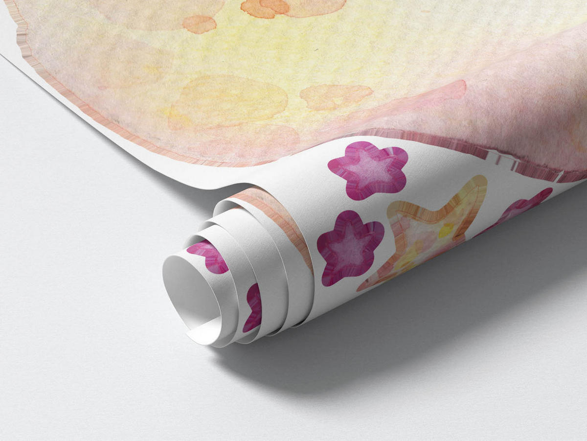 WANDAUFKLEBER 60x85cm - Teddybären am Himmel - Multicolor, Kunststoff (60/85/0.1cm) - Wallfluent