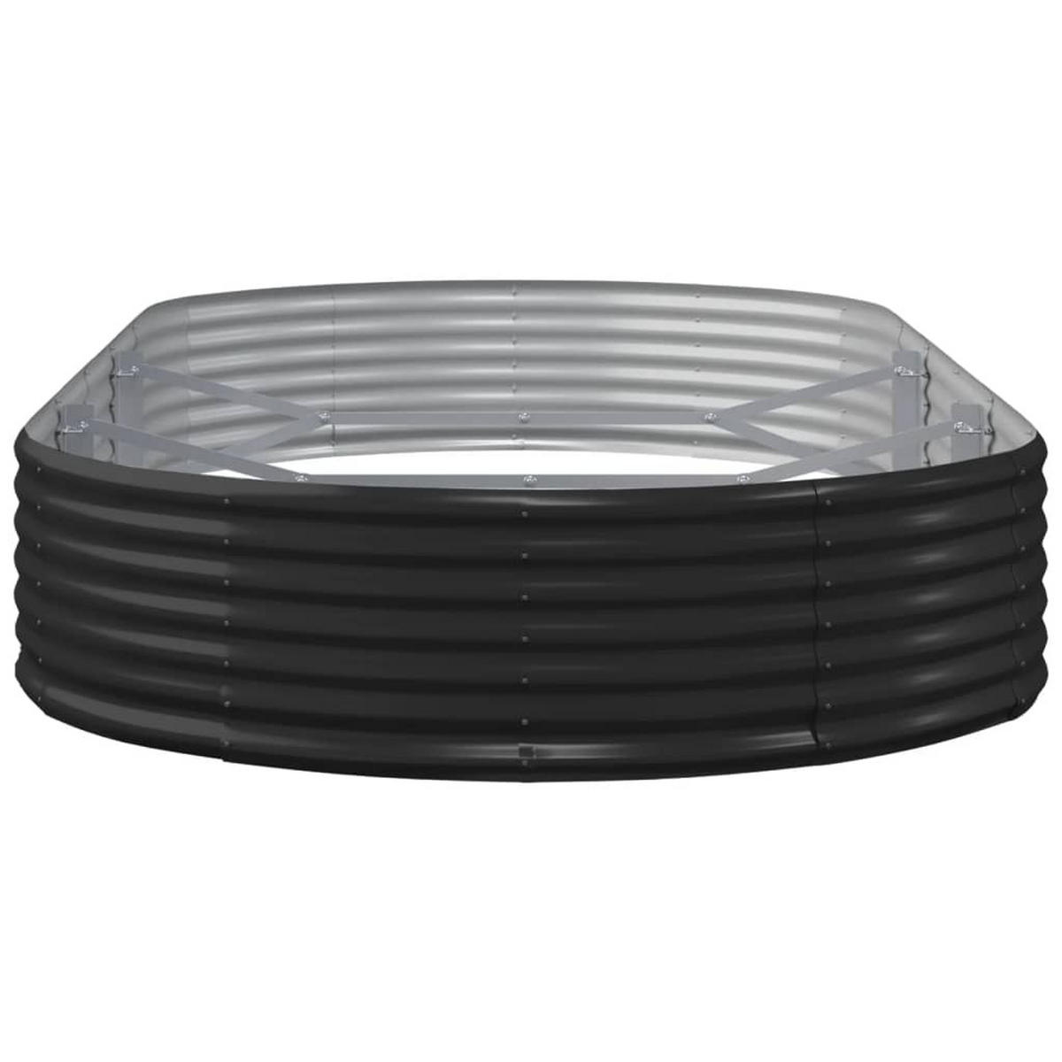 HOCHBEET Verzinkter Stahl 296x140x36 cm Anthrazit - Anthrazit, Metall (296/36/140cm) - furnicato