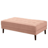 HOCKERBANK - Samt - Rosa, Birkenholz/Textil (124/43/69cm) - home24