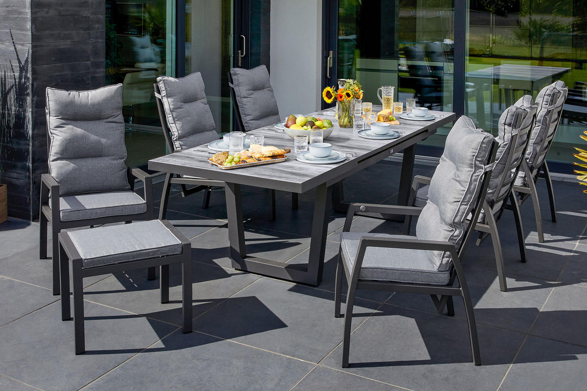 GARTENHOCKER Burundi 46x60x51 cm, Metall, Anthrazit - Anthrazit, Metall (60/46/51cm) - dasmöbelwerk