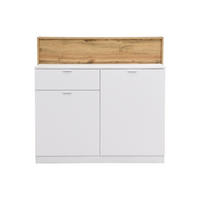 BARMÖBEL - 120 cm x 50 cm - Holz, Platte - Naturfarben Hell, Weiß - LAMONIA - Naturfarben/Weiß, Holz (120/115/50cm) - Vente-Unique