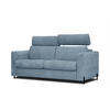 SOFA MEZO 3-Sitzer mit Schlaffunktion, blau - Blau/Schwarz, Holz/Textil (232/90/107cm) - Courtois Laville