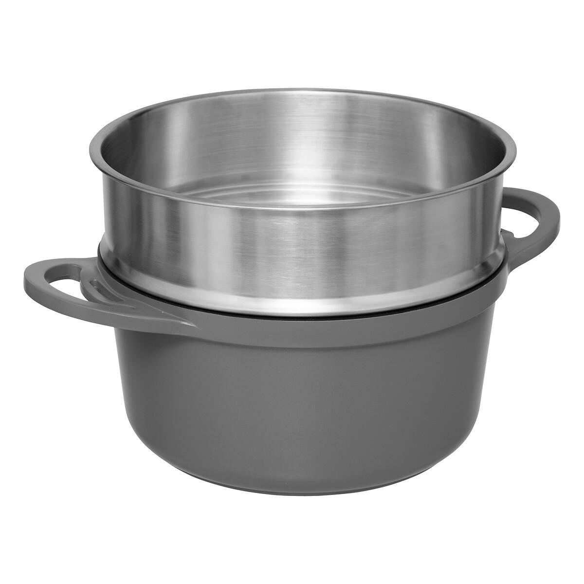 DAMPFGARBEHÄLTER Healthy Ø 24 cm 4-teilig - Grau, Metall (25.2cm) - 5five Simply Smart