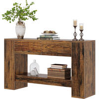 KONSOLENTISCH Holzoptik Braun mit 2 Schubladen 140×30 cm - Ahornfarben, Holzwerkstoff/Metall (30/140/85cm) - Quality Elegance