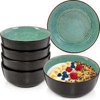 SCHALEN SET FIJI - 6 teilig aus Steingut - Grün, Keramik (21cm) - Sänger